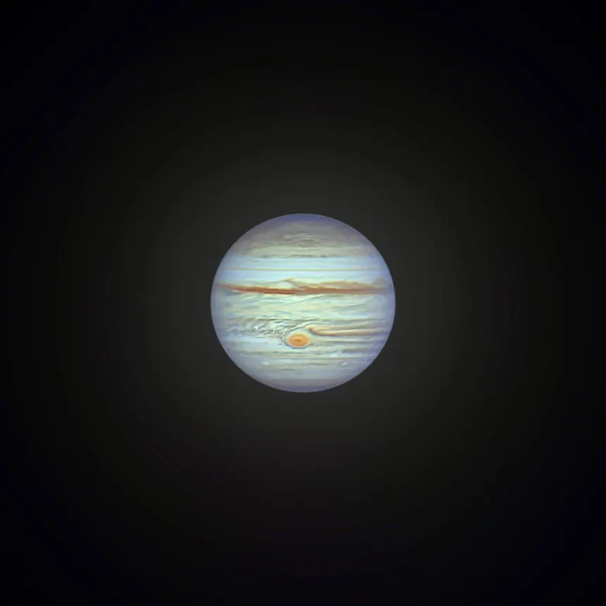 Jupiter et sa Grande Tache Rouge, sonde Juno